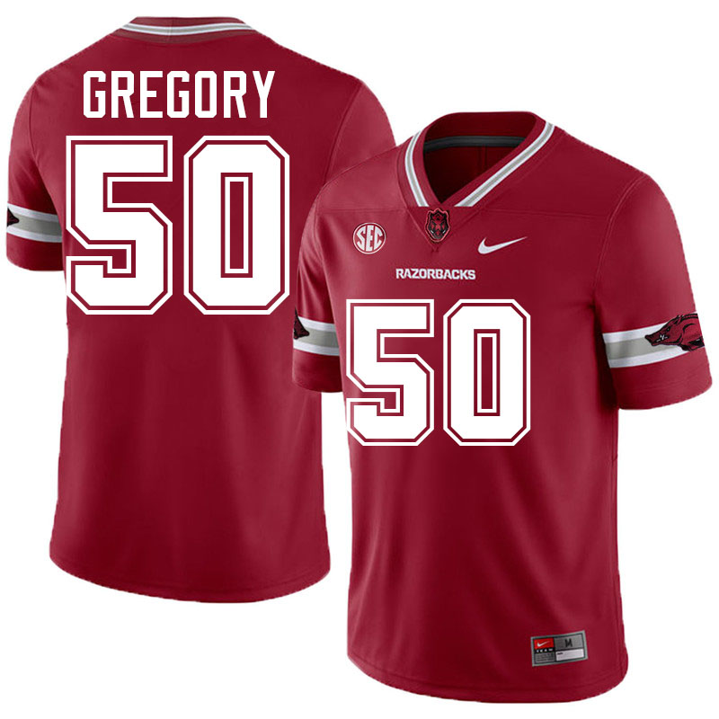 Eric Gregory Arkansas Jersey,Arkansas Razorbacks #50 Eric Gregory Jersey Youth College-Alternate